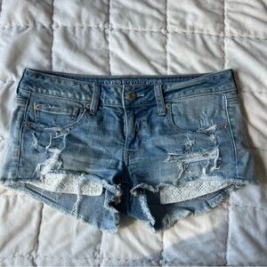 American Eagle Outfitters Women's Ripped Jean Shorts